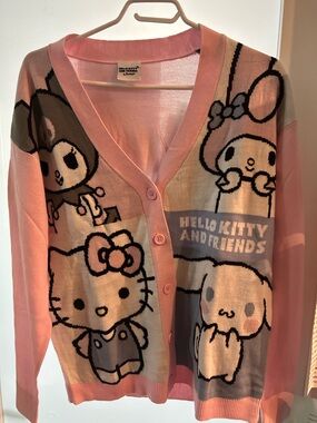 Hello Kitty Pink and Blue Character Cardigan by Hello Kitty